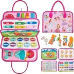 Rascally Kidz Montessori busy board book with removable 5-page design, featuring zippers, laces, buttons and educational activities for toddlers