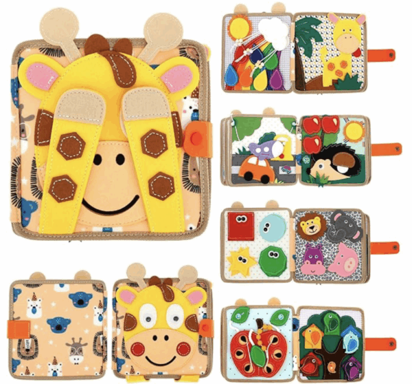 6 Images of Giraffe Busy Book