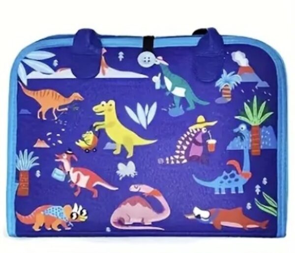 Rascally Kidz Montessori busy board book with removable 5-page design, featuring zippers, laces, buttons and educational activities for toddlers