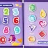 Mermaid theme blue busy board book with removable 5-page design, featuring zippers, laces, buttons and educational activities for toddlers