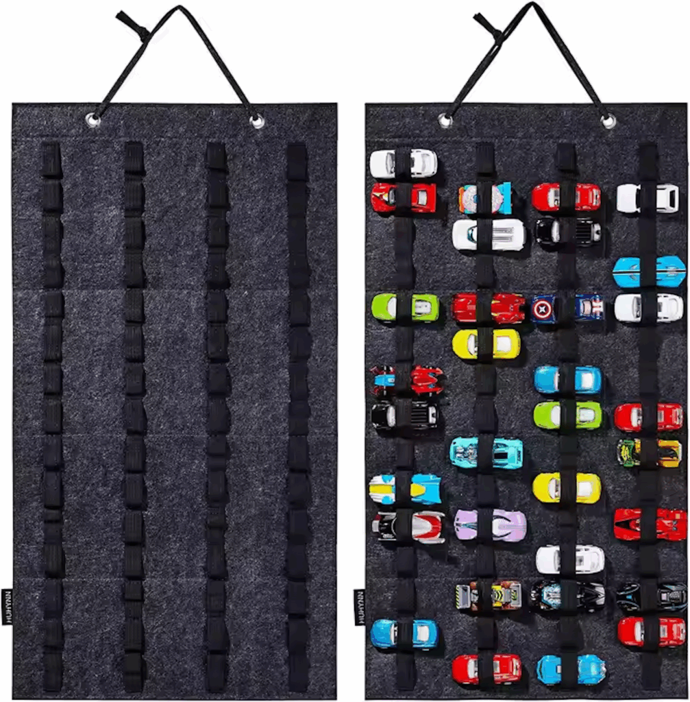 Your childs ultimate 'little car storage' Stores 60 cars