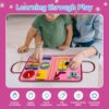 Rascally Kidz Montessori busy board book with removable 5-page design, featuring zippers, laces, buttons and educational activities for toddlers