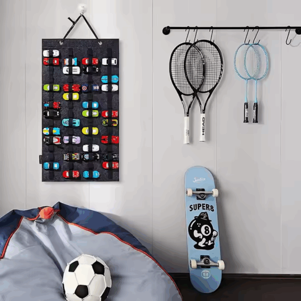 Your childs ultimate 'little car storage' Stores 60 cars